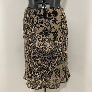 Connected Apparel Boho Floral Lined Womens Skirt Size M